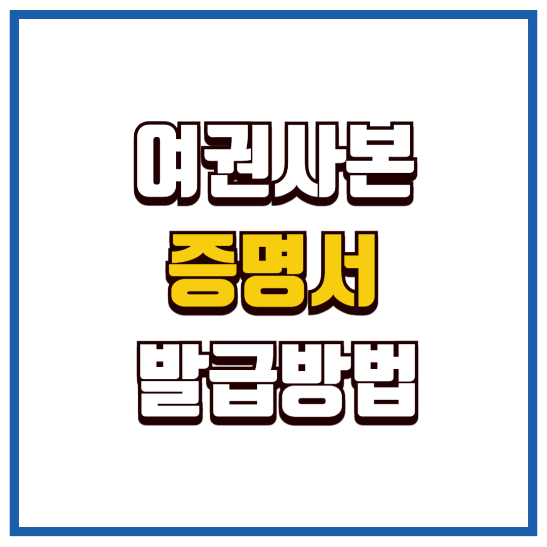여권 사본 증명서