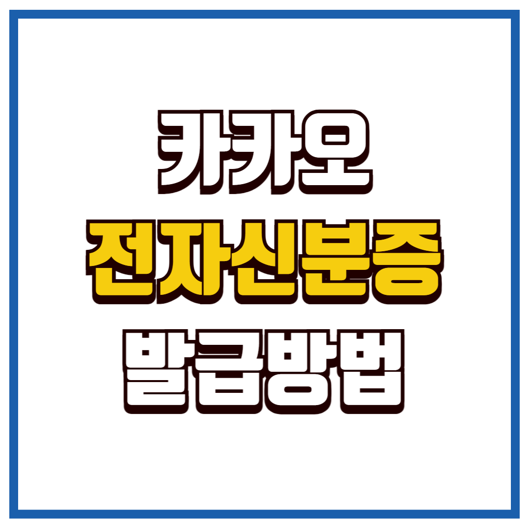 카카오 전자신분증 발급