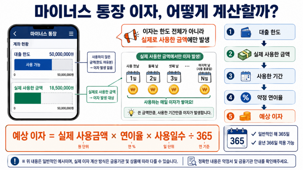 마이너스 통장 이자