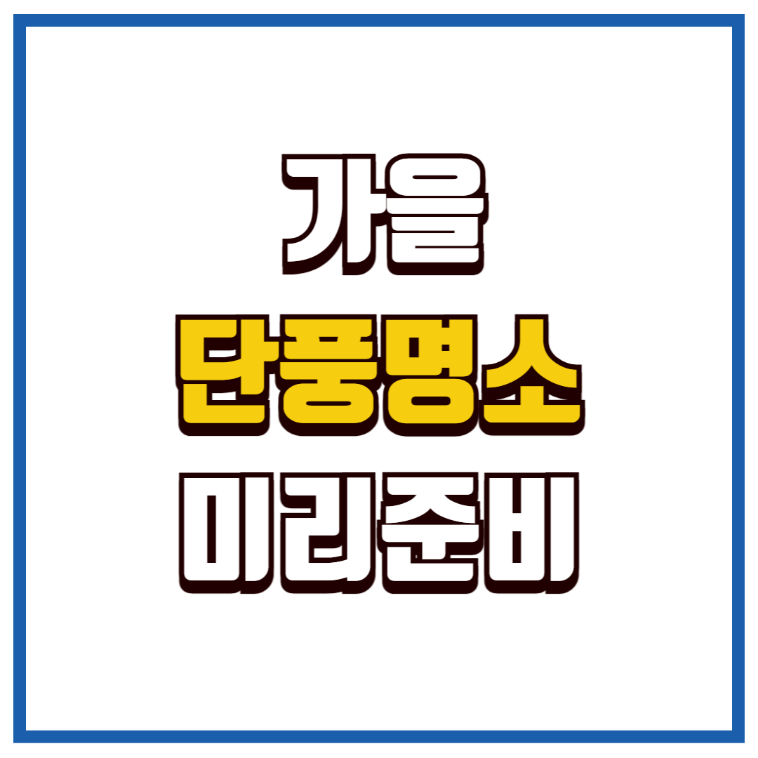 가을단풍명소
