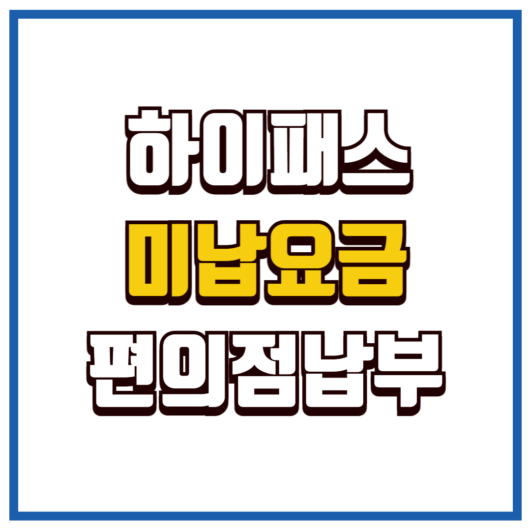 하이패스 미납요금