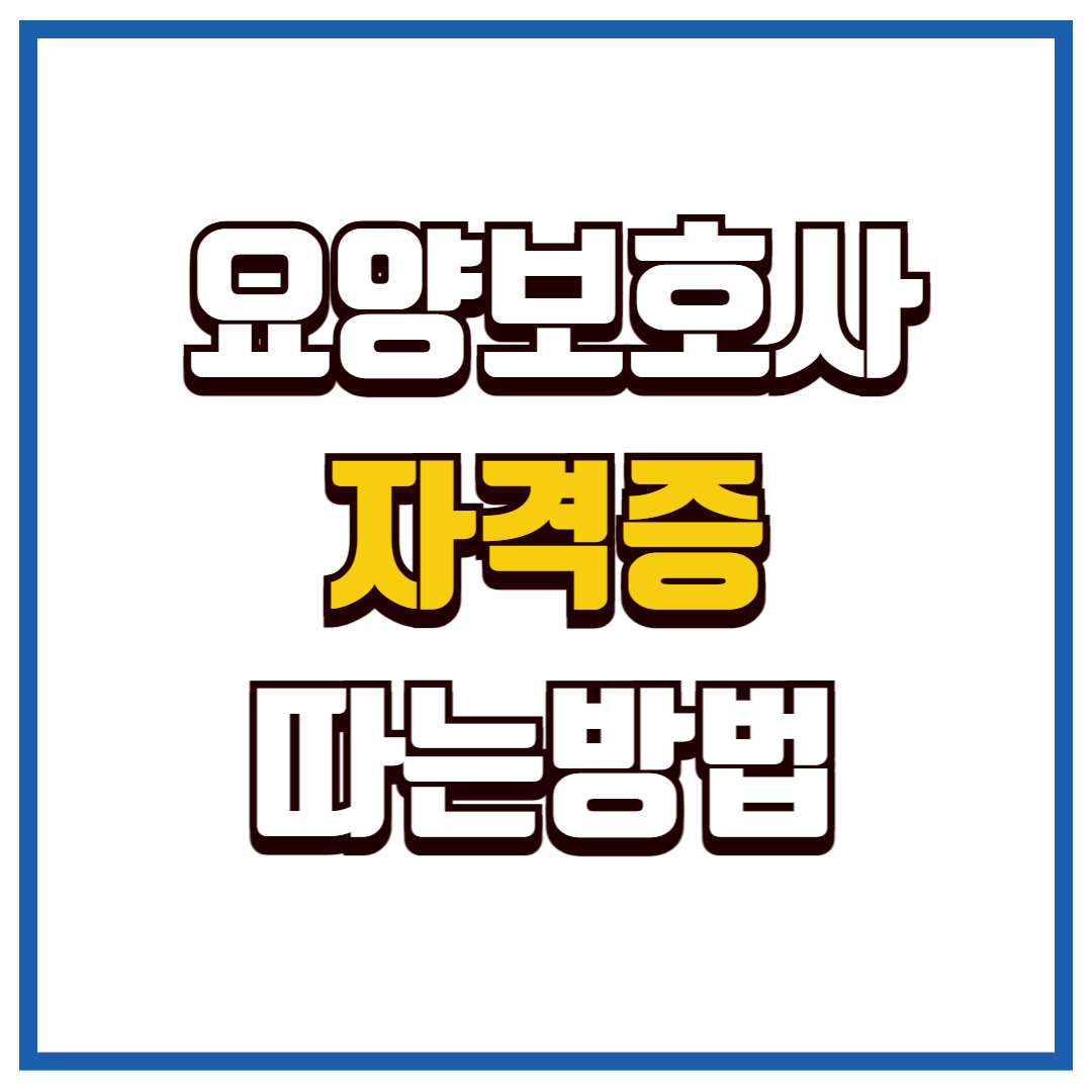요양보호사 자격증