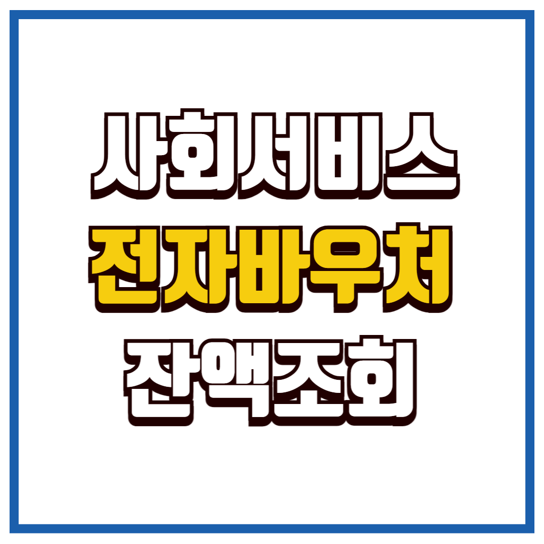 사회서비스 전자바우처