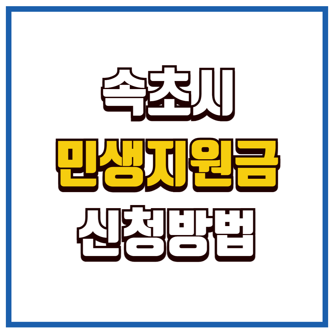 속초시 민생회복지원금