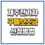 제주 전기차 보조금