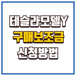 테슬라모델Y 보조금