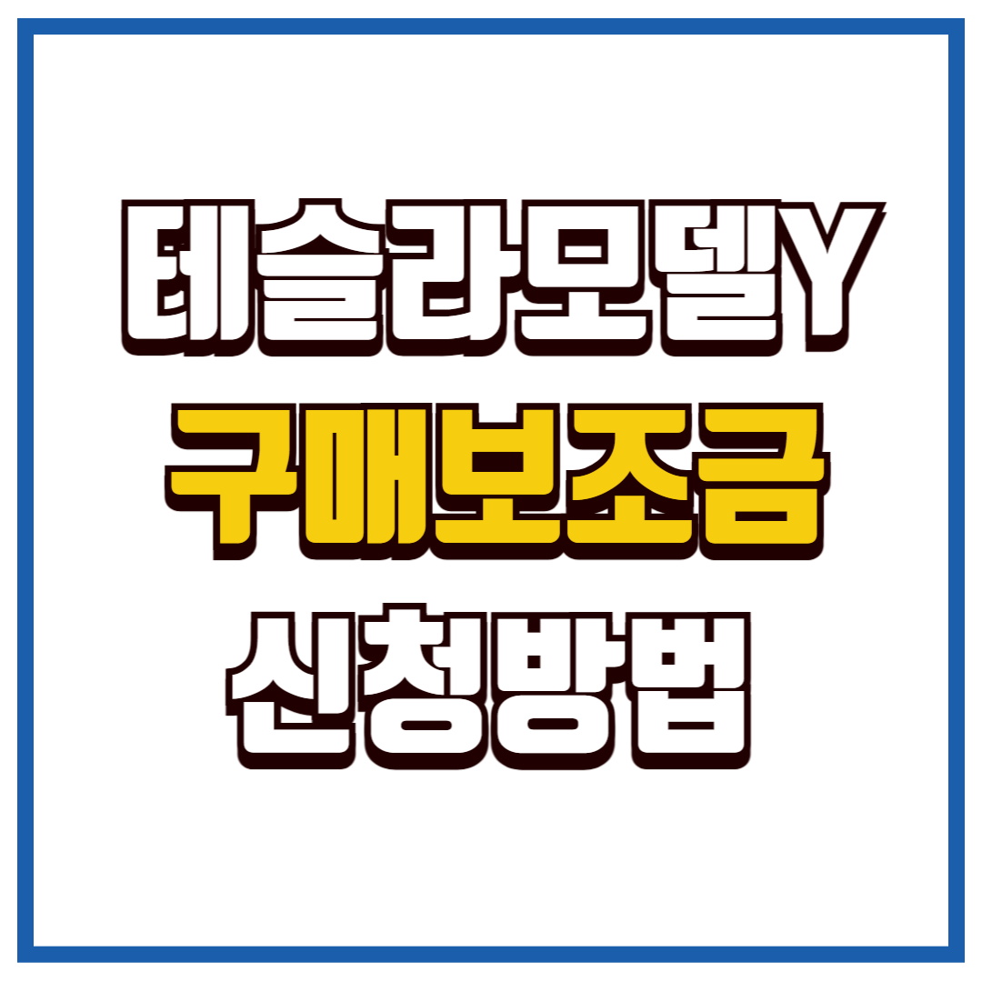 테슬라모델Y 보조금